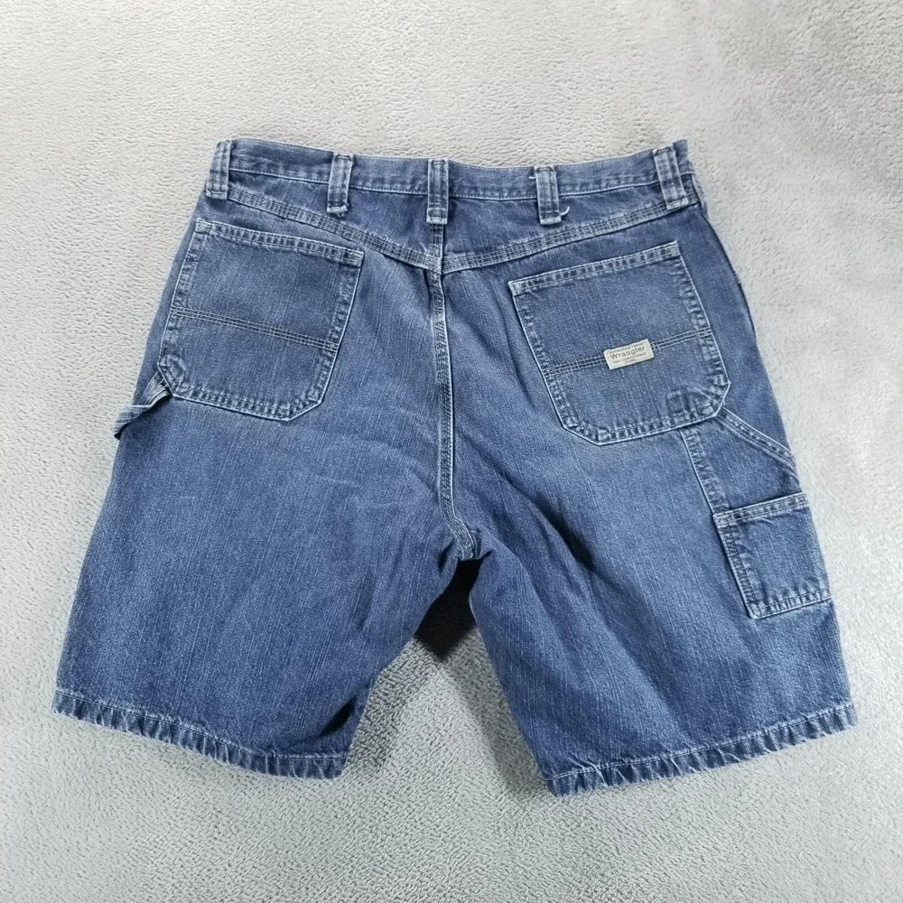 Wrangler Shorts Mens 36 Blue Denim Carpenter 9